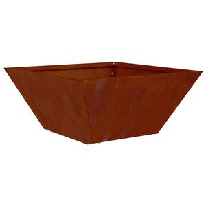 vidaXL Градинска саксия Ръждясало 35 x 35 x 15 см Кортенова стомана