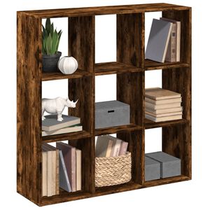 vidaXL Разделител за стая / библиотека, опушен дъб, 102x29x103,5 см