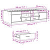 vidaXL Дневно легло с чекмеджета, без матрак, сонома дъб, 90x190 см