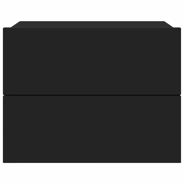 vidaXL Нощни шкафчета, 2 бр, черни, 40x30x30 см, инженерно дърво