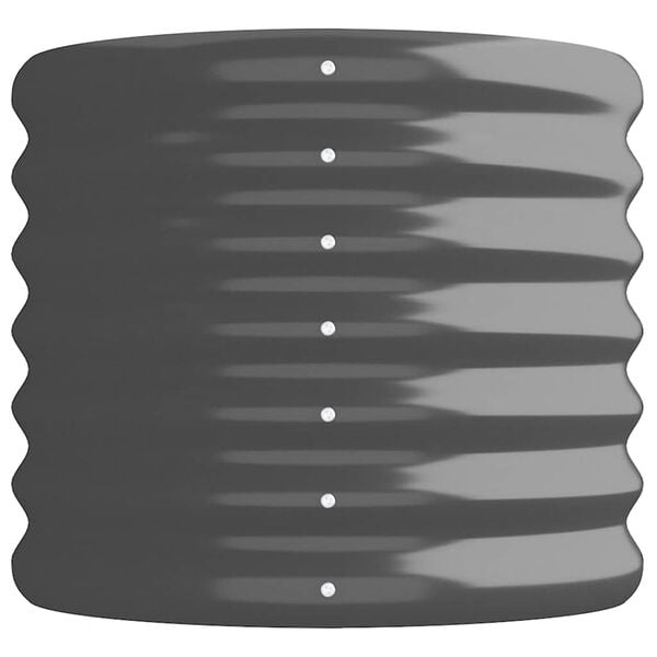 vidaXL Градинска повдигната леха поцинкована стомана антрацит