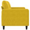 vidaXL 2-местен диван, жълт, 140 см, кадифе