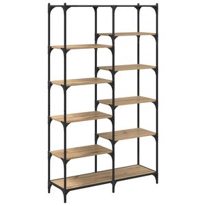 vidaXL Рафт за книги 9 нива 100 x 32 x 170 см Инженерна дървесина