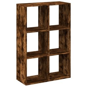 vidaXL Разделител за стая / библиотека, опушен дъб, 69,5x29x103,5 см
