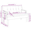 vidaXL Пейка с облегалка, кафява, 112x65,5x75 см, изкуствен велур