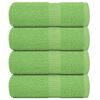 vidaXL Кърпи за гости FROGN 4 бр. ябълковозелени 30x50 см 360 г/м&sup2;