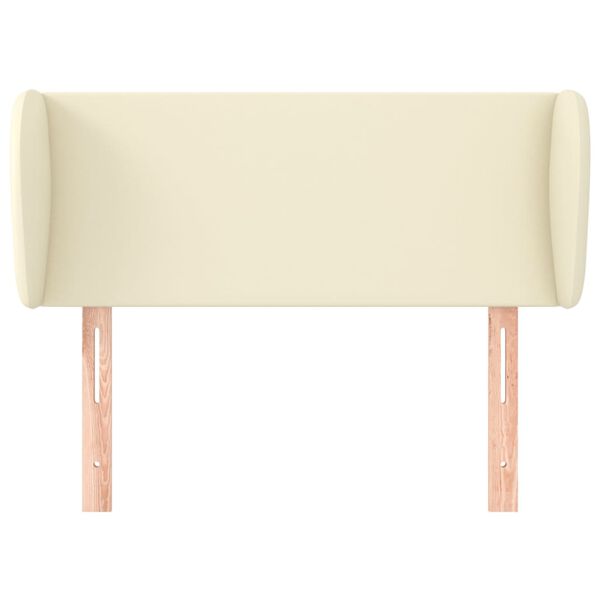 vidaXL Горна табла с уши, кремава, 93x23x78/88 см, изкуствена кожа