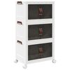 vidaXL Кутия за съхранение с колела на 3 нива 28 L 48,5x29,5x86 cm