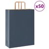 vidaXL Хартиени торбички 50 бр с дръжки сини 32x12x42 см