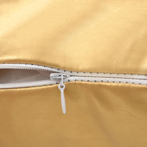 vidaXL Комплект възглавници, 2 бр, PU, 40x60 см, златисти