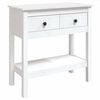 vidaXL Конзолна маса бяла 75x35x75 см борово дърво масив