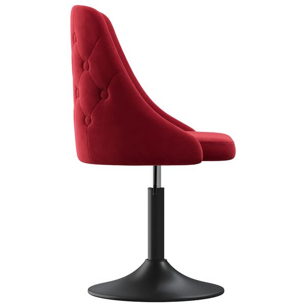 vidaXL Трапезни столове, 2 бр, виненочервени, кадифе