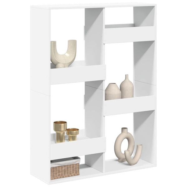 vidaXL Разделител за стая, бял, 100x33x135 см, инженерно дърво