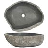 vidaXL Мивка от речен камък, овална, (45-53)x(34-41) см