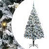 vidaXL С изкуствено коледно дърво с 300 LED светодиода Бяло 210 cm