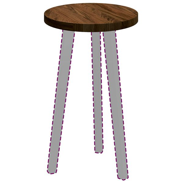 vidaXL Топ за маса Светлокафяво Ø 30 x 2.5 cm Солидно дъбово дърво