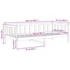 vidaXL Дневно легло без матрак, меденокафяв, бор масив, 90x200 см