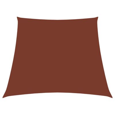 vidaXL Платно-сенник, Оксфорд текстил, трапец, 3/4x3 м, теракота