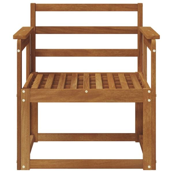 vidaXL Външен диван Солидно акациево дърво Естествен