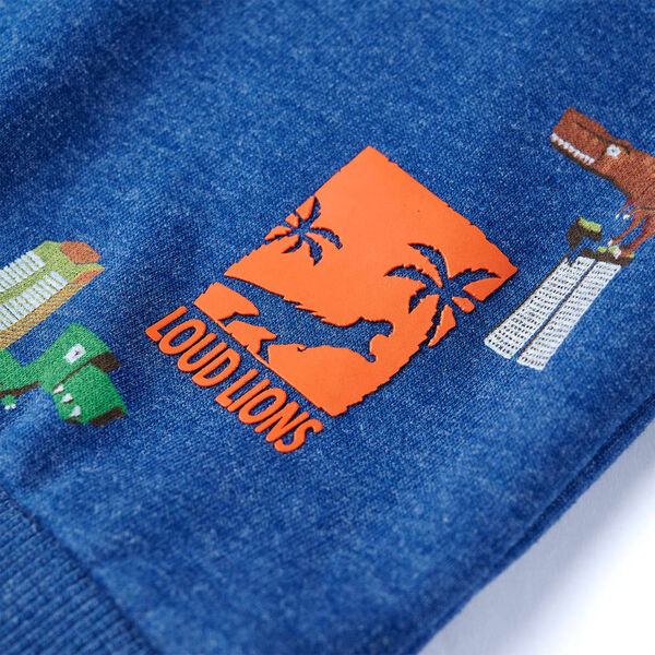 Детски суитшърт, тъмносин меланж, 140