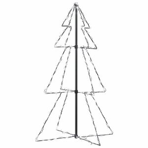 vidaXL Коледна елха конус, 160 LED, за закрито и открито, 78x120 см