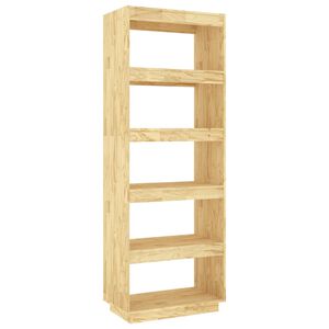 vidaXL Библиотека/разделител за стая, 60x35x167 см, бор масив