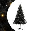 vidaXL Коледно дърво Черно 150 cm ПВЦ