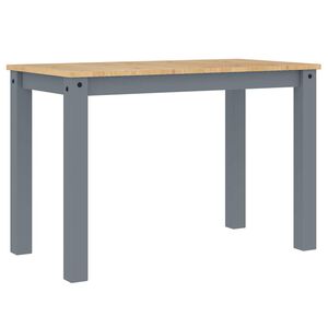 vidaXL Трапезна маса PANAMA сива 112x60x75 см бор масив