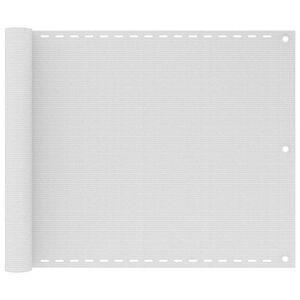 vidaXL Балконски екран, HDPE, 75x400 см, бял