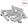 vidaXL Винт с глава 12 pcs Сребрист M6 x 35 mm Стомана