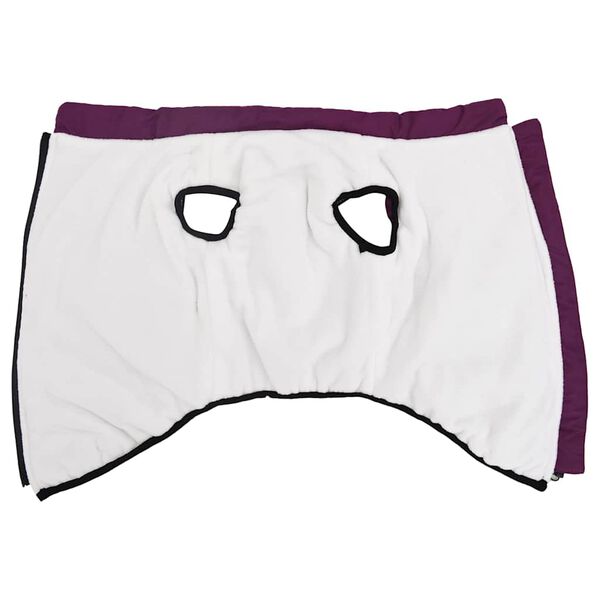 vidaXL Кучешко палто ремък Водоустойчиво светлоотразително лилаво L48