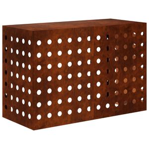 vidaXL Покритие за климатик Ръждясало 90 x 40 x 60 см