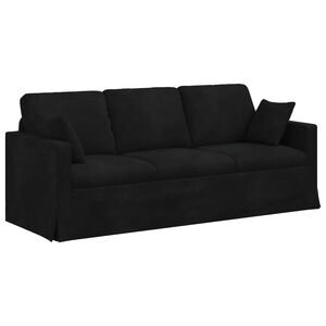 vidaXL Диван Черно 198 x 78 x 80 см Кадифе