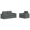vidaXL Комплект дивани 2 pcs Тъмен сив 182 x 80 x 82 см текстил