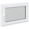 vidaXL Прозорец за мазе RISOR 90 x 60 cm PVC и стъкло Бяло