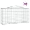 vidaXL Габионни кошници арка 11 бр 200x50x100/120см поцинковано желязо