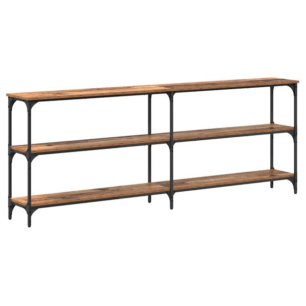 vidaXL Конзолна маса Старо дърво 200 x 29 x 75 cm