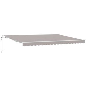 vidaXL Прибираща се тента Светлосиво 450 &times; 300 cm Тъкан и алуминий