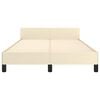 vidaXL Рамка за легло без матрак, кремава, 120x190 см, изкуствена кожа