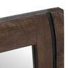 vidaXL Огледало за баня Монтиране на стена Кафяво 70 x 50 x 2,5 см