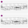 vidaXL Комплект дивани за открито 8 pcs Натурален и Крема
