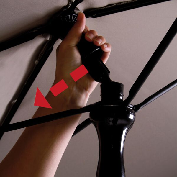 Madison Градински чадър Patmos Luxe, правоъгълен, 210x140 см, таупе