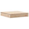 vidaXL Пясъчник с капак 111x111x19,5 см борово дърво масив