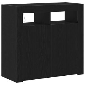 vidaXL Служебен шкаф Черния дъб 80 x 35 x 75 cm Инженерно дърво