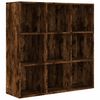 vidaXL Библиотека, опушен дъб, 98x29x97,5 см