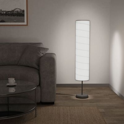 vidaXL Наземна лампа със стойка, 121 см, бяла, E27