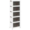 vidaXL Кутия за съхранение с колела на 5 нива 28 L 48,5x29,5x139 cm