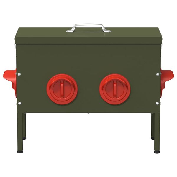 vidaXL Кокошарник Маслинено зелено 41,5 x 20,5 x 33 см