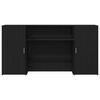 vidaXL Приемно бюро, черно и дъб, 200x50x103,5 см, инженерно дърво