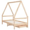 vidaXL Рамка за детско легло с чекмеджета 80x160 см бор масив